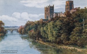 Durham Cathedral, från Prebends Bridge